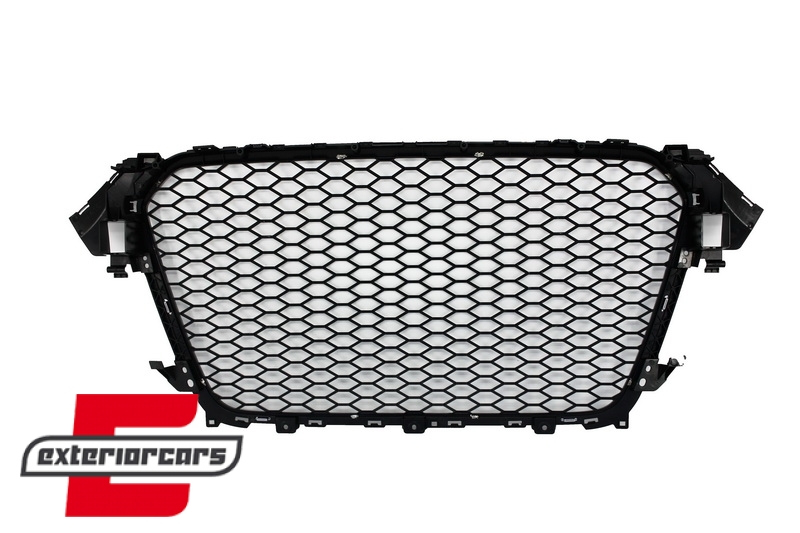 Prednja maska RS4 dizajn (chrome/piano crna) / Audi A4 S4 B8 Facelift (2012-2015), GRAU43