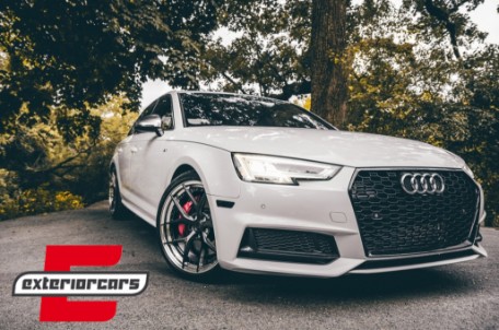 Prednja maska RS4 dizajn (PDC) (piano crna) / Audi A4 S4 B9 8W (2016-2019) limuzina karavan, GRAU73