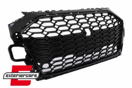 Prednja maska RS4 dizajn (piano crna) / Audi A4 B9 8W Facelift (2020-2024), GRAU80