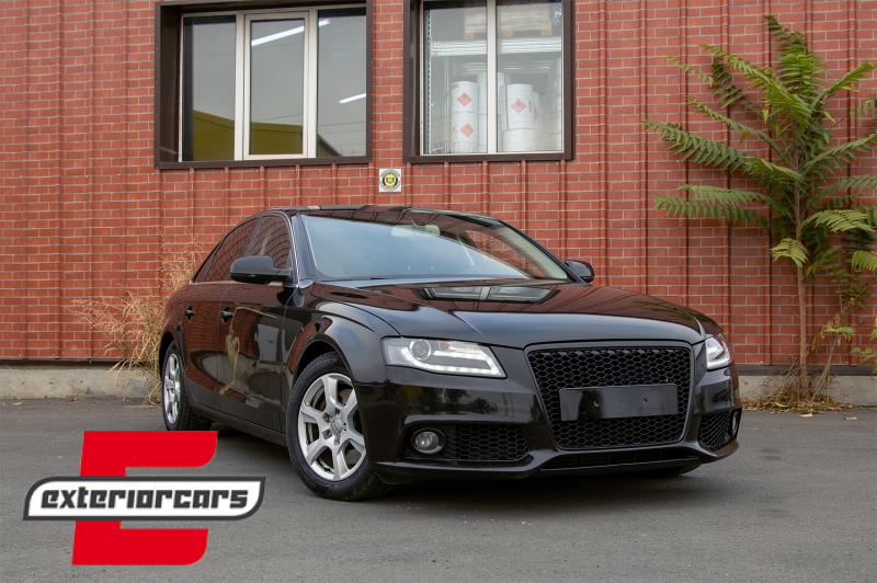 Prednja maska RS4 dizajn (piano crna) / Audi A4 S4 B8 (2007-2011), GRAU28