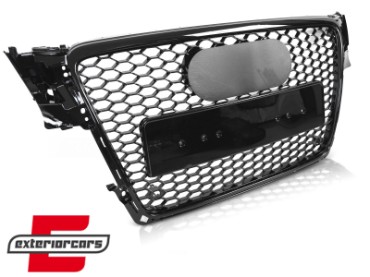 Prednja maska RS4 dizajn (piano crna) / Audi A4 S4 B8 (2007-2011), GRAU96
