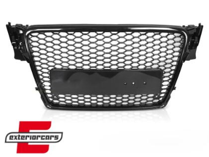 Prednja maska RS4 dizajn (piano crna) / Audi A4 S4 B8 (2007-2011), GRAU97