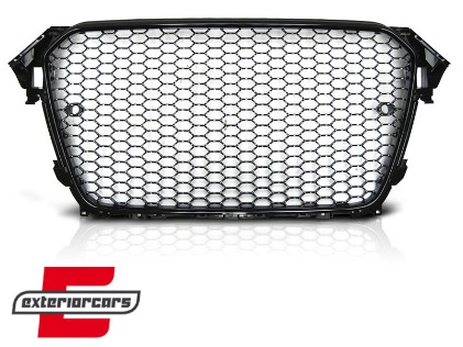 Prednja maska RS4 dizajn (piano crna) / Audi A4 S4 B8 Facelift (2012-2015), GRAU72