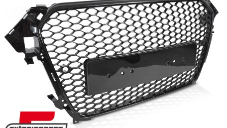 Prednja maska RS4 dizajn (piano crna) / Audi A4 S4 B8 Facelift (2012-2015), GRAU99