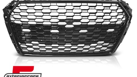 Prednja maska RS4 dizajn (piano crna) / Audi A4 S4 B9 8W (2016-2019) limuzina karavan, GRAU75