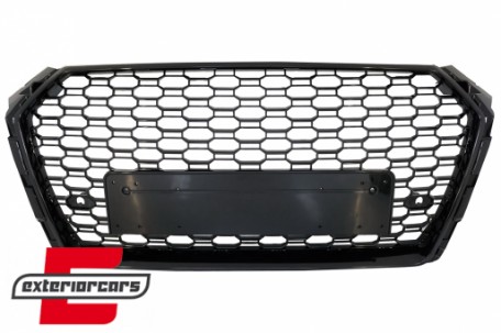 Prednja maska RS4 dizajn (piano crna) / Audi A4 S4 B9 8W (2016-2019) limuzina karavan, GRAUA1