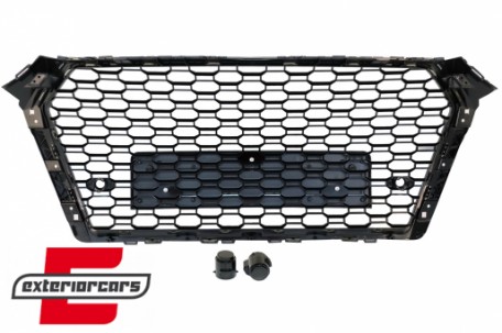 Prednja maska RS4 dizajn (piano crna) / Audi A4 S4 B9 8W (2016-2019) limuzina karavan, GRAUA1