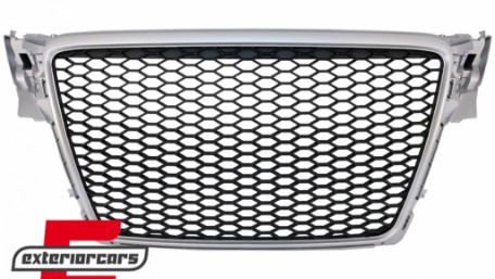Prednja maska RS4 dizajn (srebrna) / Audi A4 S4 B8 (2008-2011), GRAU03