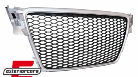 Prednja maska RS4 dizajn (srebrna) / Audi A4 S4 B8 (2008-2011), GRAU03