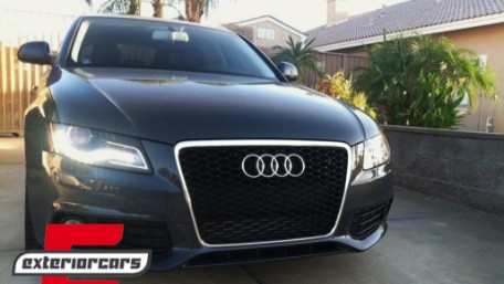 Prednja maska RS4 dizajn (srebrna) / Audi A4 S4 B8 (2008-2011), GRAU03