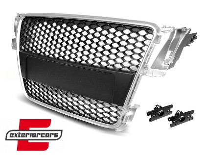 Prednja maska RS5 dizajn (srebrna/crna) / Audi A5 S5 8T (2007-2011), GRAU12