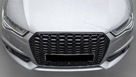 Prednja maska RS6 2020 dizajn (piano crna) / Audi A6 C7 4G Facelift (2015-2018), GRAU89
