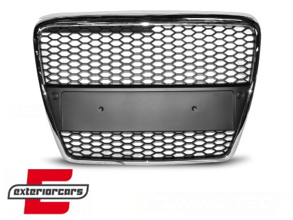 Prednja maska RS6 dizajn (chrome) / Audi A6 4F 4F2 C6 (2004-2011), GRAU37
