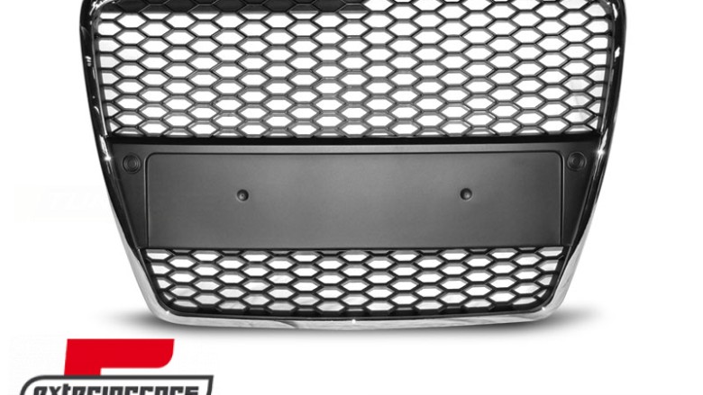 Prednja maska RS6 dizajn (chrome) / Audi A6 4F 4F2 C6 (2004-2011), GRAU37