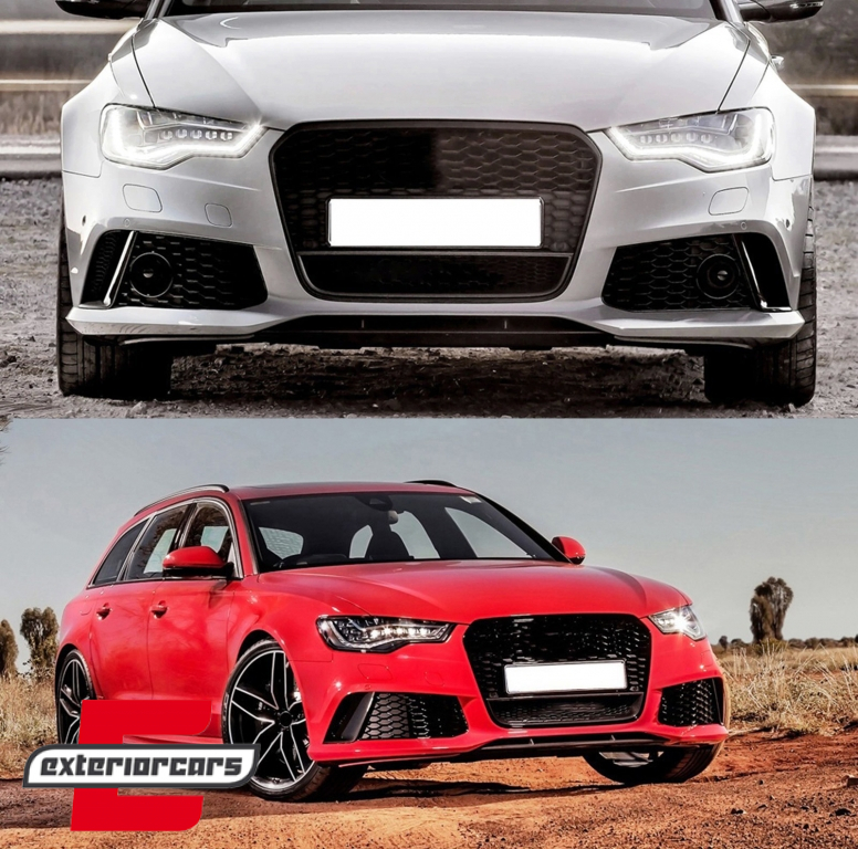 Prednja maska RS6 dizajn (piano crna) / Audi A6 C7 4G (2011-2014), FGAUA64GRSB