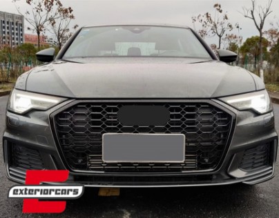 Prednja maska RS6 dizajn (piano crna) / Audi A6 C8 4K (2018-2022), 5311012JOE