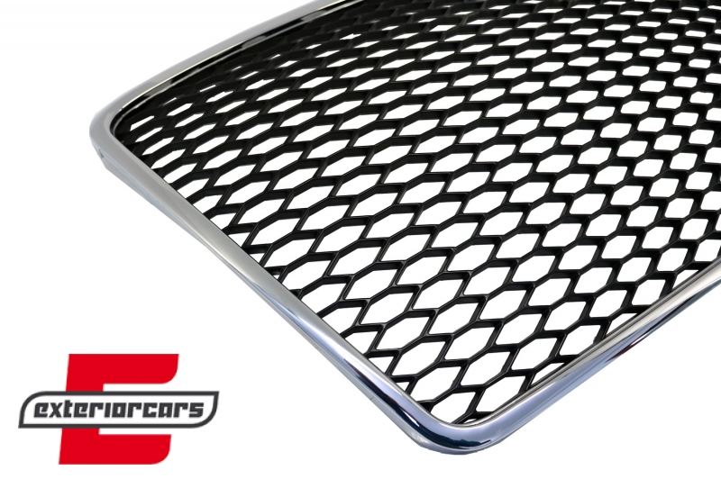 Prednja maska RS6 dizajn (piano crna/chrome) / Audi A6 4F 4F2 C6 (2004-2011), GRAU14
