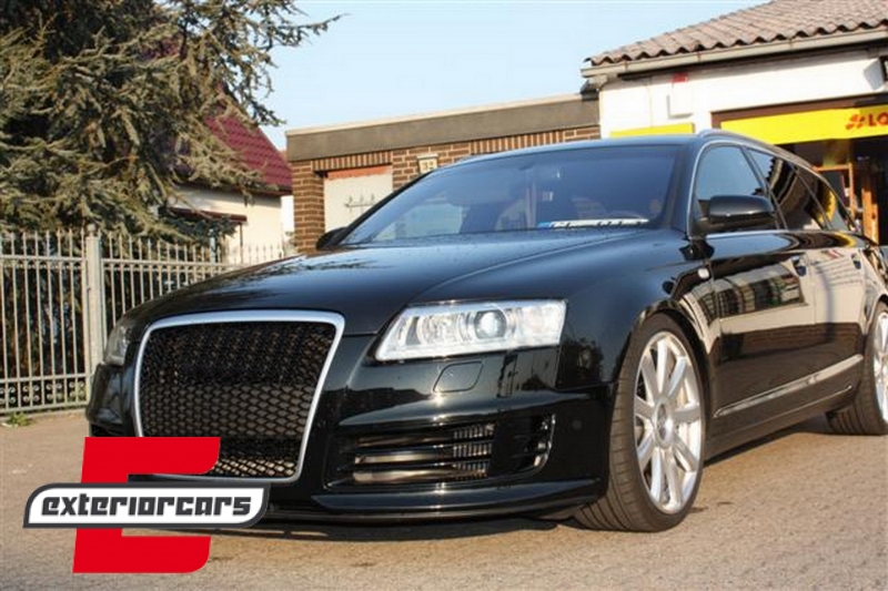 Prednja maska RS6 dizajn (piano crna/chrome) / Audi A6 4F 4F2 C6 (2004-2011), GRAU14