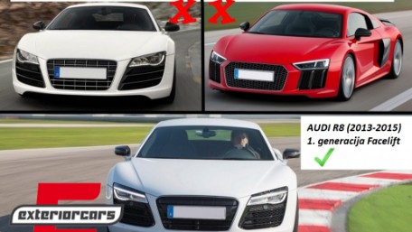 Prednja maska RS8 dizajn (piano crna) / Audi R8 Facelift (2013-2015), FGAUR8FWOBB