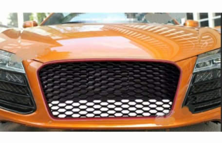 Prednja maska RS8 dizajn (piano crna/crvena) / Audi R8 Facelift (2013-2015), FGAUR84S2R