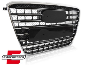 Prednja maska S8 dizajn (crna/chrome) / Audi A8 D4 (2010-2013), GRAUC1