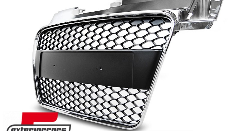 Prednja maska TTRS dizajn (chrome/crna) / Audi TT 8J (2006-2014), GRAU05