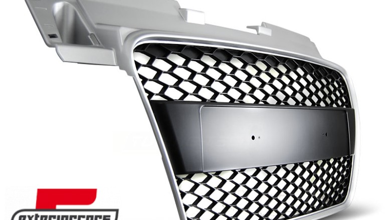 Prednja maska TTRS dizajn (srebrna/crna) / Audi TT 8J (2006-2014), GRAU06