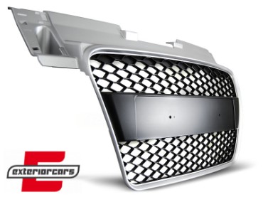 Prednja maska TTRS dizajn (srebrna/crna) / Audi TT 8J (2006-2014), GRAU06