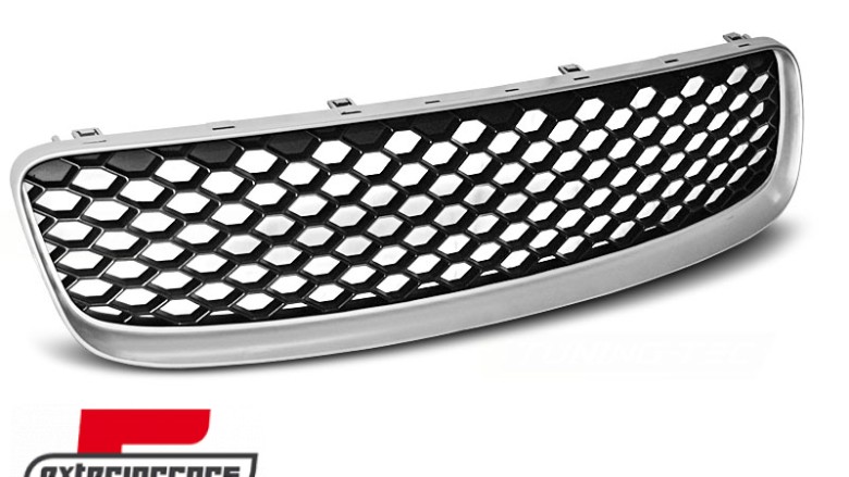 Prednja maska TTRS dizajn (srebrna/crna) / Audi TT 8N (1998-2006), GRAU35