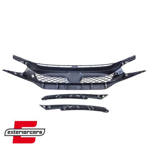 Prednja maska Type R dizajn (piano crna) / Honda Civic X (2016-2021), 43249