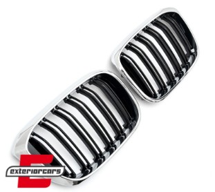 Prednja maska XM look (piano crna/chrome) / BMW X3 G01 (11.2017-07.2021) X4 G02 (02.2018-07.2021), GCP-080104