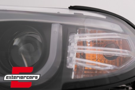 Prednja svjetla 3D Angel Eyes (crna) / BMW serije 3 E46 Facelift limuzina karavan (2001-2005), LPBM96
