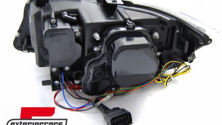Prednja svjetla 3D Angel Eyes LED DRL Xenon (crna) / BMW serije 3 E90 E91 LCI (2008-2011), LPBML1