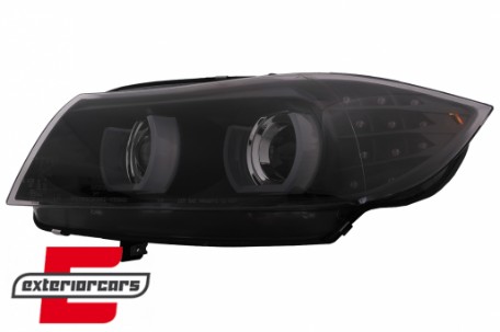 Prednja svjetla 3D Angel Eyes LED DRL Xenon (crna) / BMW serije 3 E90 E91 LCI (2008-2011), LPBML2