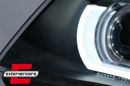 Prednja svjetla 3D Angel Eyes LED DRL Xenon (crna) / BMW serije 3 E90 E91 LCI (2008-2011), LPBML2
