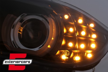 Prednja svjetla 3D Angel Eyes LED DRL Xenon (crna) / BMW serije 3 E90 E91 LCI (2008-2011), LPBMN0