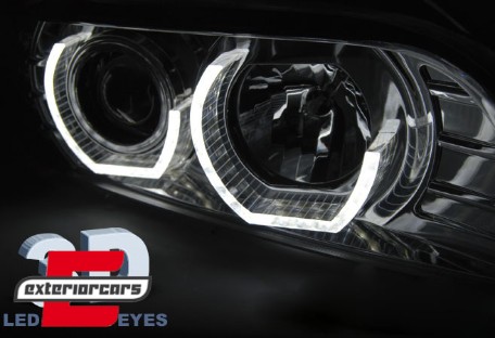 Prednja svjetla 3D Angel Eyes LED žmigavci (chrome) / BMW serije 5 E39 (09.1995-06.2003), LPBM05