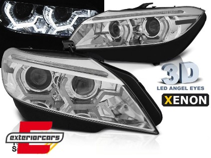 Prednja svjetla 3D Angel Eyes SEQ žmigavci XENON (chrome) / BMW Z4 E89 (2009-2013), LPBML3