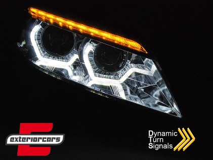 Prednja svjetla 3D Angel Eyes SEQ žmigavci XENON (chrome) / BMW Z4 E89 (2009-2013), LPBML3
