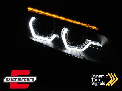 Prednja svjetla 3D Angel Eyes SEQ žmigavci XENON (crna) / BMW Z4 E89 (2009-2013), LPBMM8