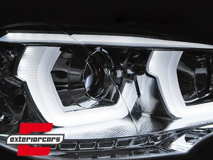 Prednja svjetla 3D Angel Eyes TubeLight DRL (chrome) / BMW X5 E70 (2007-2013), LPBMG8