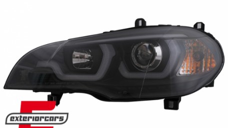 Prednja svjetla 3D Angel Eyes TubeLight DRL (crna) / BMW X5 E70 (2007-2013), LPBMG9