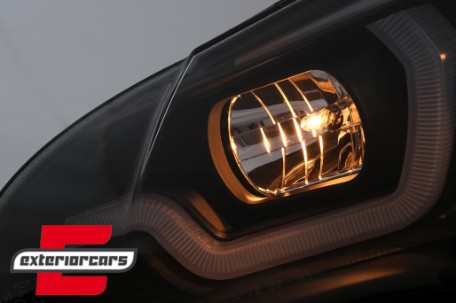 Prednja svjetla 3D Angel Eyes TubeLight DRL (crna) / BMW X5 E70 (2007-2013), LPBMG9