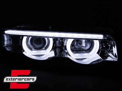 Prednja svjetla 3D LED Angel Eyes (chrome) / BMW serije 7 E38 (1994-1998), LPBML5
