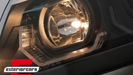 Prednja svjetla 3D LED Angel Eyes LED žmigavci (crna) / BMW serije 3 E90 limuzina E91 karavan (03.2005-08.2008), LPBMK8