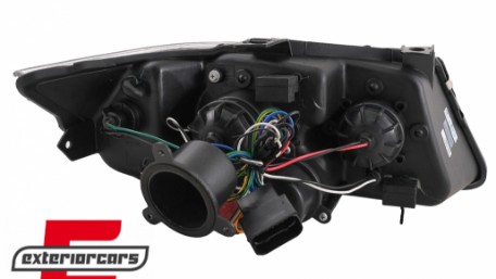 Prednja svjetla 3D LED Angel Eyes LED žmigavci (crna) / BMW serije 3 E90 limuzina E91 karavan (03.2005-08.2008), LPBMK8