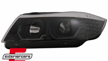 Prednja svjetla 3D LED Angel Eyes LED žmigavci (crna) / BMW serije 3 E90 limuzina E91 karavan (03.2005-08.2008), LPBMK8