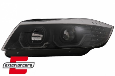 Prednja svjetla 3D LED Angel Eyes LED žmigavci (crna) / BMW serije 3 E90 limuzina E91 karavan (03.2005-08.2008), LPBMK8
