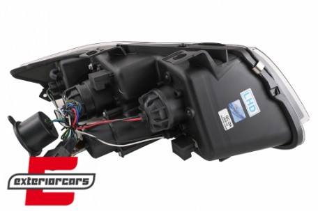 Prednja svjetla 3D LED Angel Eyes LED žmigavci (crna) / BMW serije 3 E90 limuzina E91 karavan (03.2005-08.2008), LPBMK8