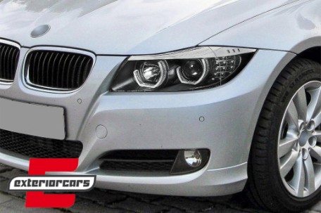 Prednja svjetla 3D LED Angel Eyes LED žmigavci (crna) / BMW serije 3 E90 limuzina E91 karavan (03.2005-08.2008), LPBMK8